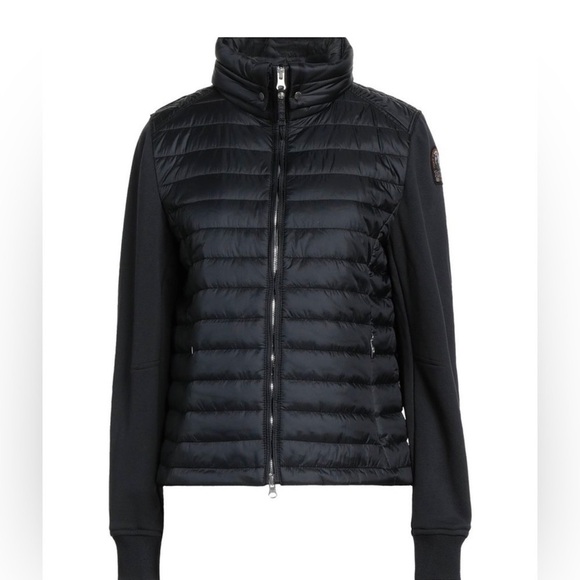 Parajumpers Zaira Quilted Skiing Jacket Sweatshirt Zip-up Size Medium BLACK NEW - Picture 7 of 13